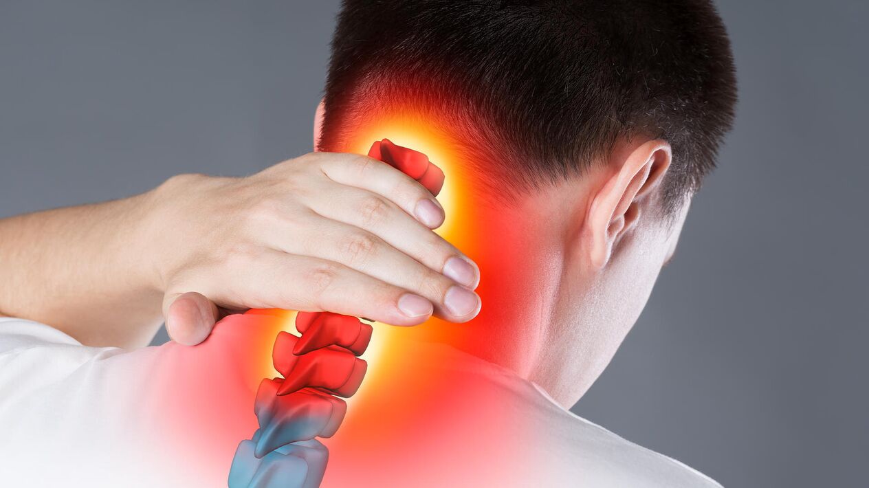 Douleur au cou due à l'ostéochondrose